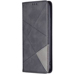 Mobigear Rhombus Slim POCO M4 Pro 5G Hülle Klapphülle - Schwarz