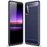 Mobigear Brushed Slim Sony Xperia 10 II Hülle Flexibles TPU Backcover - Blau