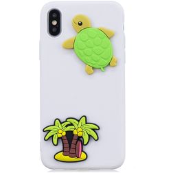 Mobigear Design iPhone XS Max Hülle Flexibles TPU Backcover - Kokospalme am Meer