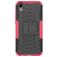 Mobigear Tire HONOR 8S Hülle Hardcase Backcover Stoßfest mit Ständer - Schwarz / Pink