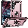 Mobigear Armor ring Samsung Galaxy S25 FE Hülle Hardcase Backcover Stoßfest mit Ringhalter - Roségold