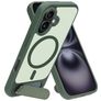 Mobiparts Hardcover iPhone 16 MagSafe Hülle Hardcase Backcover mit Ständer - Satin Green