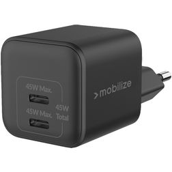 Mobilize Wall Charger Dual USB / USB-C Power Delivery 45W - Schwarz