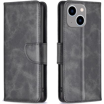 Mobigear Excellent iPhone 15 Plus Hülle Klapphülle Geldbörse - Schwarz