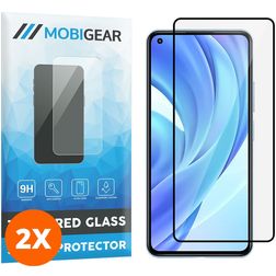 Mobigear Premium Xiaomi Mi 11 Lite Panzerglas Gehärtetes Glas Displayschutz - Hüllenfreundlich - Schwarz (2er Pack)
