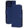 Mobiparts Wallet iPhone 16 Pro Max MagSafe Hülle Echtes Leder Klapphülle Geldbörse - Blau