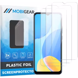 Mobigear OPPO A15 Displayschutz Schutzfolie - Hüllenfreundlich (3er Pack)