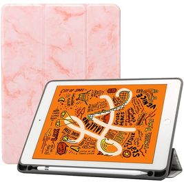 Mobigear Tri-Fold Marble iPad Air 3 (2019) Hülle Klapphülle + Stifthalter - Pink