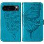Mobigear Butterfly Google Pixel 9 Pro Hülle Klapphülle Geldbörse - Blau