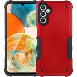 Mobigear Non-slip Armor Samsung Galaxy A14 Hülle Hardcase Backcover Stoßfest - Rot