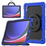 Mobigear RingGuard Samsung Galaxy Tab S10 Ultra Hülle Kunststoff,Silikon Backcover + Stifthalter + Schulterträger + Ständer - Blau