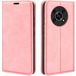 Mobigear Retro Slim HONOR Magic 4 Lite Klapphülle Portemonnaie - Pink