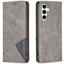 Mobigear Rhombus Slim Samsung Galaxy S23 FE Hülle Klapphülle - Grau