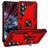 Mobigear Armor ring Samsung Galaxy S25 FE Hardcase Backcover Shockproof mit Ringhalter - Rot