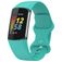 Mobigear Sport Dual Silikon Fitbit Charge 5 Armband Drückerschließe - Türkis
