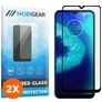 Mobigear Premium Motorola Moto G8 Power Lite Panzerglas Gehärtetes Glas Displayschutz - Hüllenfreundlich - Schwarz (2er Pack)