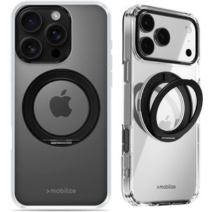 Mobilize 360 Rotating Ring iPhone 16 Pro MagSafe Hülle Hardcase Backcover mit Ringhalter - Schwarz