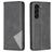 Mobigear Rhombus Slim Samsung Galaxy S24 Plus Hülle Klapphülle - Schwarz