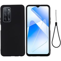 Mobigear Rubber Touch OPPO A54 Silikon Hülle Backcover - Schwarz