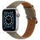Mobigear Genova Leder Apple Watch Armband Dornschließe - 49/46/45/44 mm - Grau