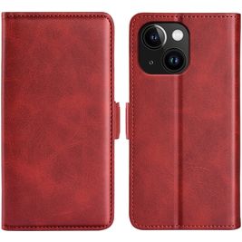 Mobigear Slim Magnet iPhone 15 Plus Hülle Klapphülle Geldbörse - Rot