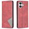 Mobigear Rhombus Slim iPhone 17 Hülle Klapphülle - Rot