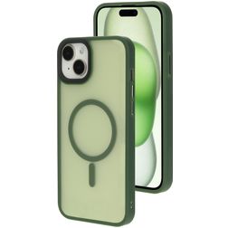 Mobiparts Hardcover iPhone 15 Plus MagSafe Hülle Hardcase Backcover - Satin Green