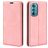 Mobigear Retro Slim Motorola Edge 30 Klapphülle Portemonnaie - Pink