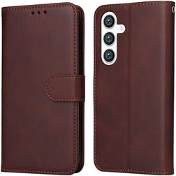 Mobigear Wallet Samsung Galaxy S24 Hülle Klapphülle Geldbörse - Braun