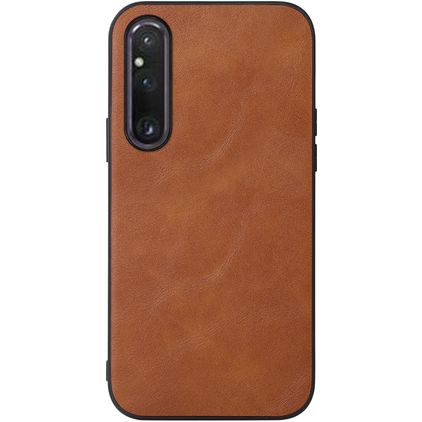 Mobigear Excellent Sony Xperia 1 V Hülle Hardcase Backcover - Braun