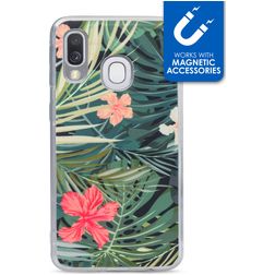 My Style Magneta Samsung Galaxy A40 Hülle Flexibles TPU Backcover - Black Jungle