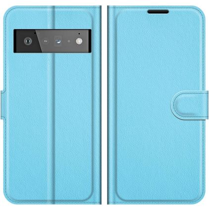 Mobigear Classic Google Pixel 6 Pro Hülle Klapphülle Geldbörse - Blau