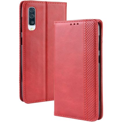 Mobigear Sensation Samsung Galaxy A50 Hülle Klapphülle Geldbörse - Rot
