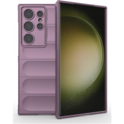 Mobigear Bumpy Samsung Galaxy S24 Ultra Hülle Flexibles TPU Backcover - Lila