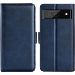Mobigear Slim Magnet Google Pixel 6a Hülle Klapphülle Geldbörse - Dunkelblau