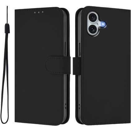 Mobigear Urban Wallet iPhone 16 Plus Hülle Klapphülle Geldbörse - Schwarz
