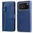 Mobigear Zipper iPhone 17 Pro Hülle Klapphülle Geldbörse - Blau