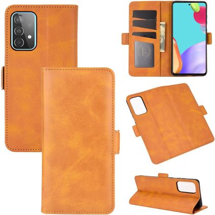 Mobigear Slim Magnet Samsung Galaxy A52s 5G Klapphülle Portemonnaie - Cognac