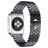 Mobigear Honeycomb Edelstahl Apple Watch Armband Dornschließe - 42/41/40/38 mm - Schwarz