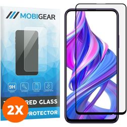 Mobigear Premium HONOR 9X Panzerglas Displayschutz - Hüllenfreundlich - Schwarz (2er Pack)