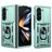 Mobigear Armor Ring Cam Slide Samsung Galaxy Z Fold 7 Hülle Hardcase Backcover Stoßfest mit Ringhalter und Kamera Slider - Grün