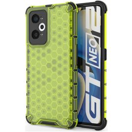 Mobigear Honeycomb Realme GT Neo2 Hülle Hardcase Backcover Stoßfest - Grün