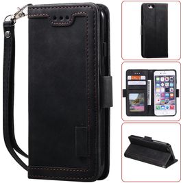 Mobigear Two Tone iPhone SE (2022) Hülle Klapphülle Geldbörse - Schwarz