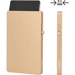 Valenta Cardprotector Aluminium Kartenetui - 5 Karten - MagSafe Kompatibel - Gold