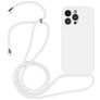 Mobigear Lanyard iPhone 14 Pro Silikon Handykette - Weiß