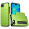 Mobigear Card iPhone 17e Hülle Hardcase Backcover Stoßfest mit Kartenhalter - Grün