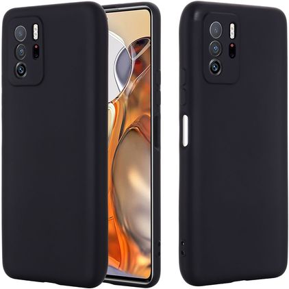 Mobigear Rubber Touch POCO X3 GT Silikon Hülle Backcover - Schwarz