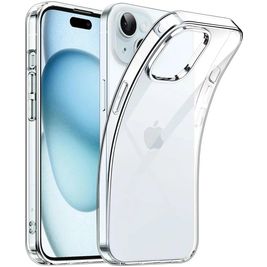 Mobigear Basics Durchsichtig iPhone 15 Plus Hülle Flexibles TPU Backcover - Transparent