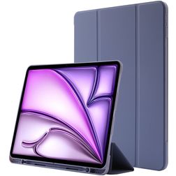 Mobigear Tri-Fold Gel iPad Air 13 Zoll (2025) Hülle TPU,Kunstleder Klapphülle + Stifthalter - Lila