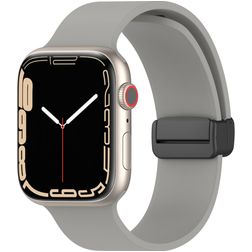 Mobigear Sport Mag Silikon Apple Watch Armband Magnetverschluss - 49/46/45/44 mm - Grau
